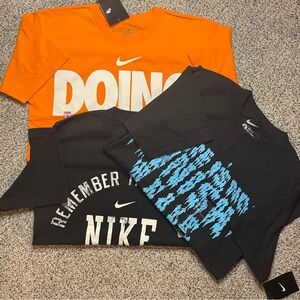 Nike T-Shirt Set Orange & Black Men’s/Juniors Size Small